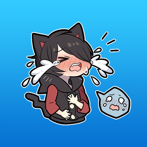 Aoji The Black Cutie Cat Girl Stickers 7