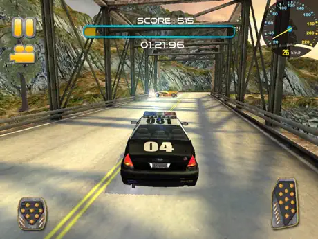 Police Car Chase:Off Road Hill Racing