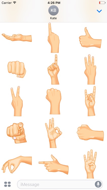 Hand-Gestures Stickers