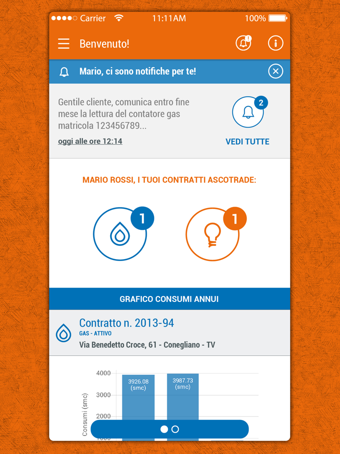 VeritasEnergia App gas e luce