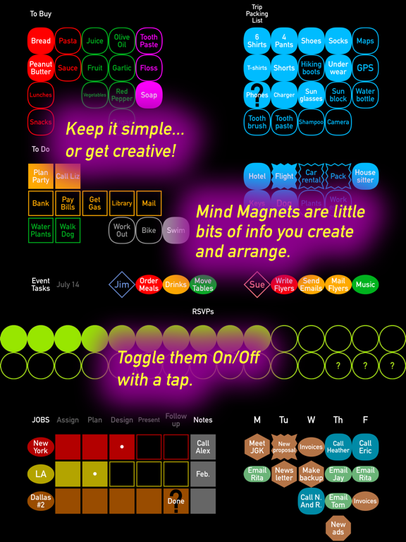 Screenshot #4 pour Mind Magnets Info Organizer—Visual Grid Checklists