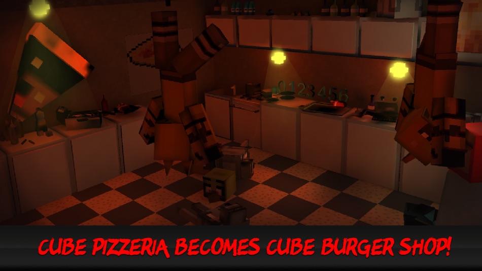 #1. Nights at Cube Burger Bar 3D (iOS) Podle: Tayga Games OOO