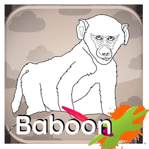 Baboon Painting For Kid