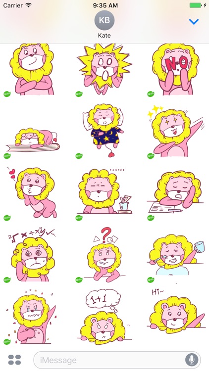 Hellowe Stickers: Pink Lion screenshot-3