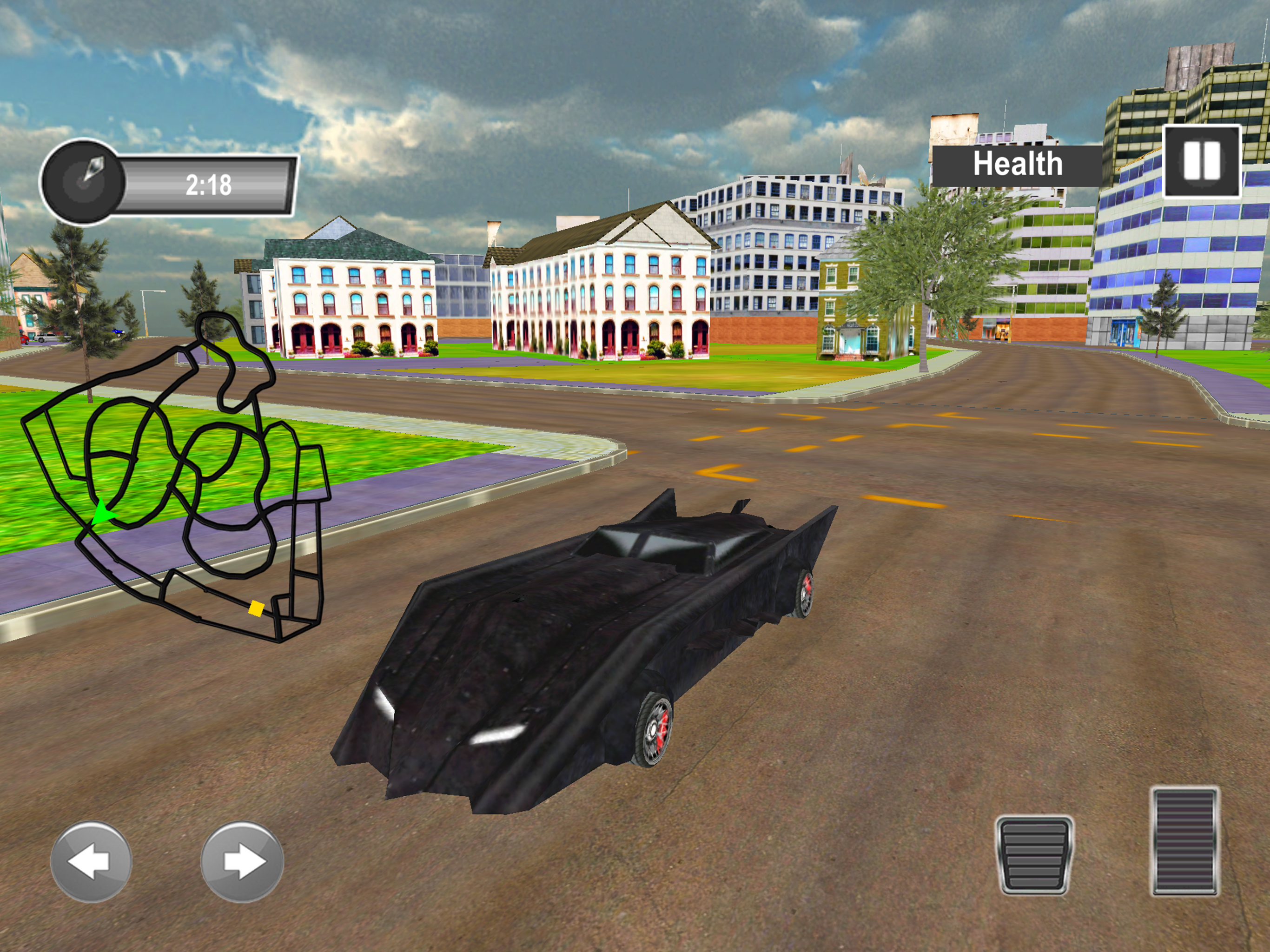 Real Bat Car Driving Simulator – Fast Race on Road