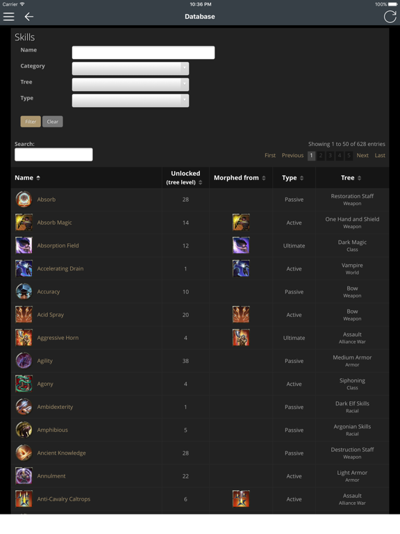 Screenshot #5 pour Best Database for The Elder Scrolls Online