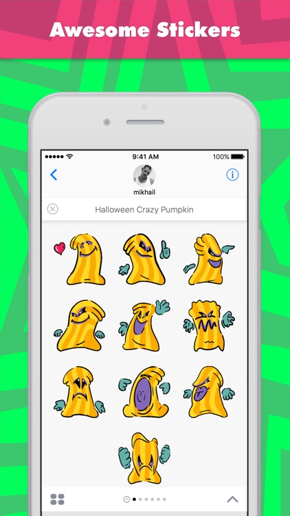 Halloween Crazy Pumpkin stickers by mikhail