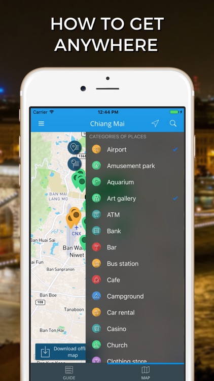 Chiang Mai Travel Guide with Offline Street Map