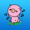 Moomoo The Funny Pink Pig Daily Life Sticker