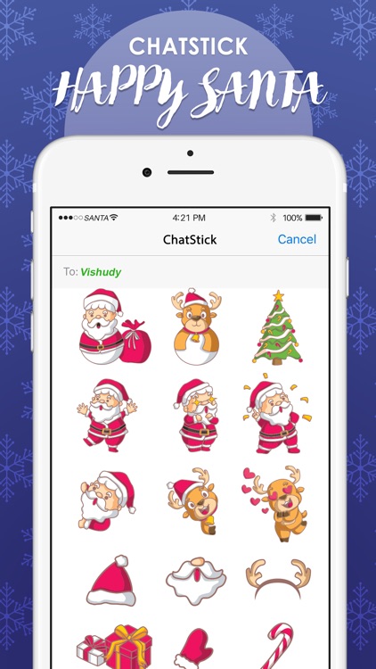 Happy Santa Stickers Emoji Keyboard By ChatStick