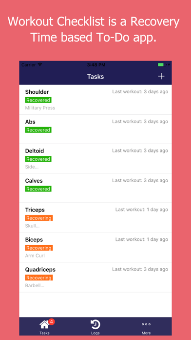 Screenshot #1 pour Workout Checklist
