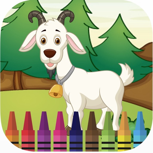 Wonder Animal safari coloring book games for kids iOS App