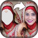 婚礼 Hijab 照片蒙太奇
