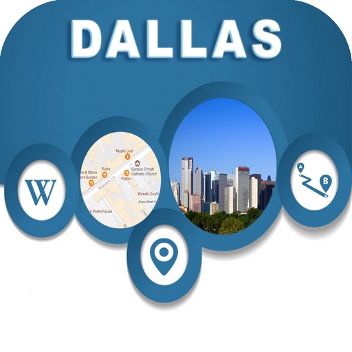 Dallas TX USA Offline City Maps Navigation icon