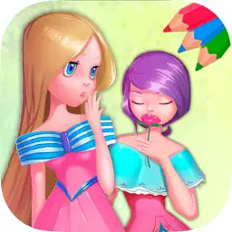 Princess coloring book pages – games for kids app icon