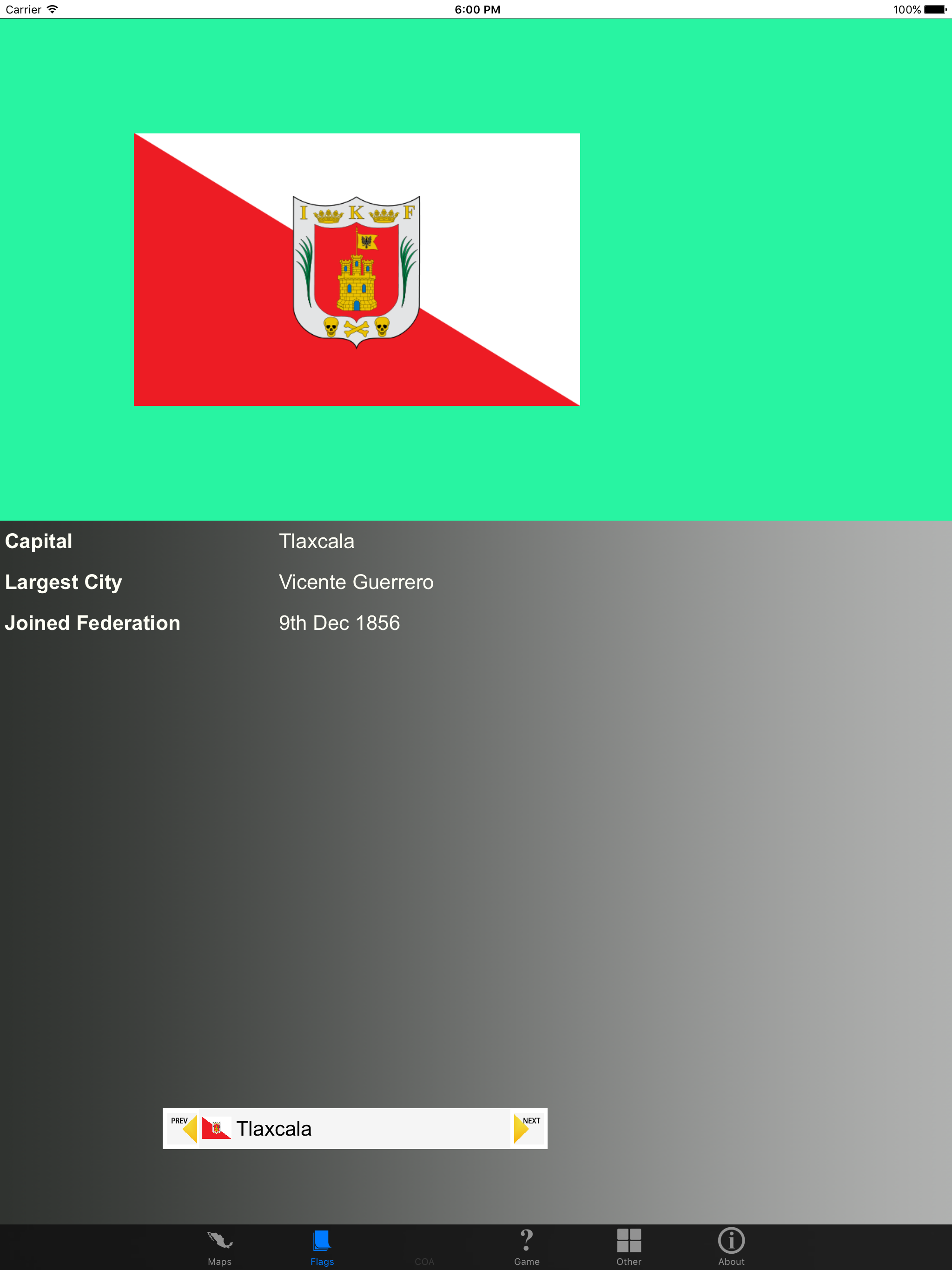 Mexico State Flags and Maps