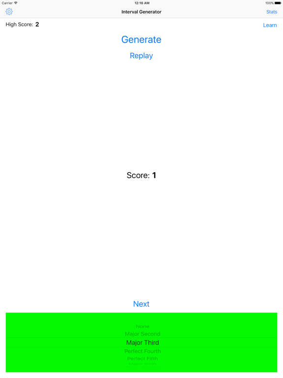Screenshot #4 pour Musical Interval Generator