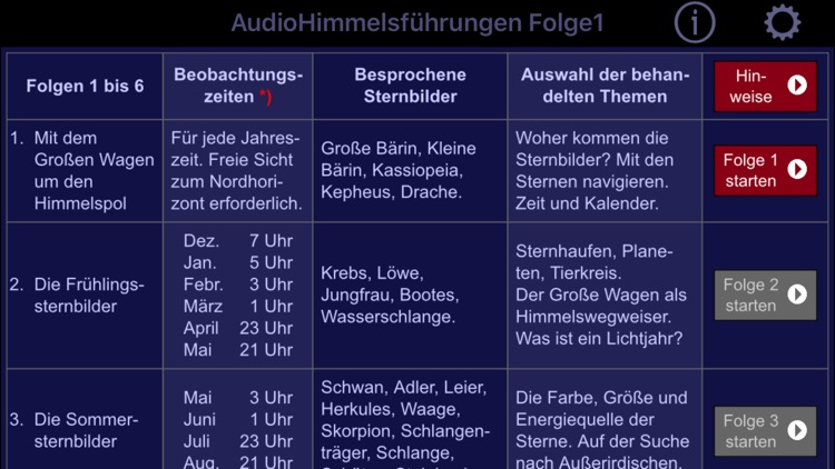 AudioHimmelsführungen Folge 1