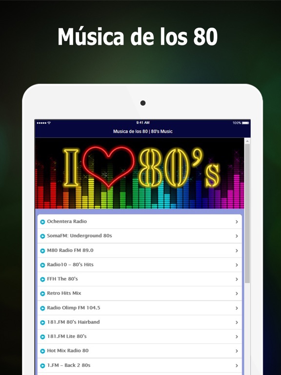 Screenshot #5 pour Musica de los 80: Las Mejores Emisoras de los 80