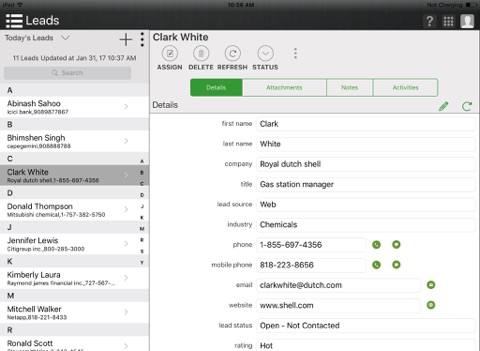 Mobile CRM+ for Salesforce CRM (iPad) screenshot 2