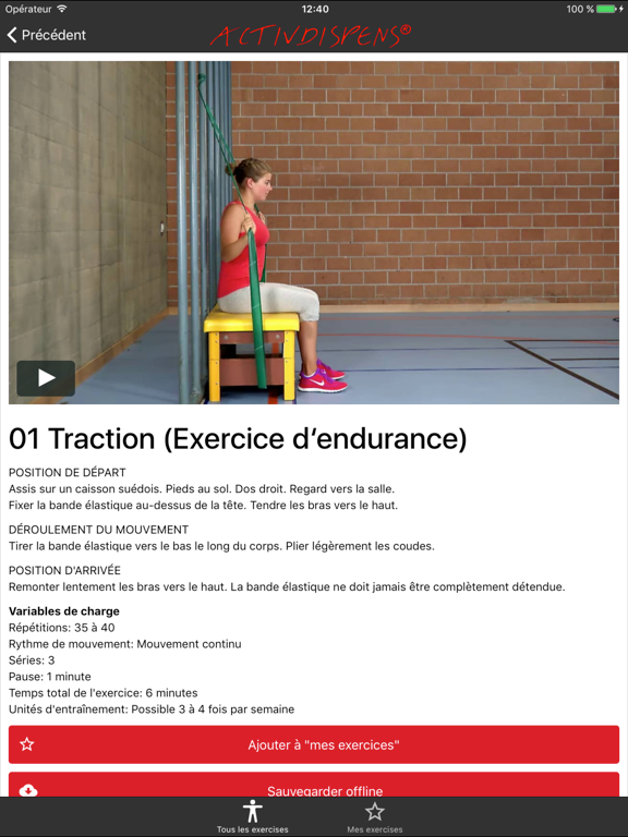 Screenshot #5 pour ACTIVDISPENS® -  Bouger malgré une dispense