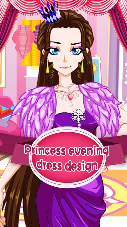 Princess evening dress design-Makeover girly games