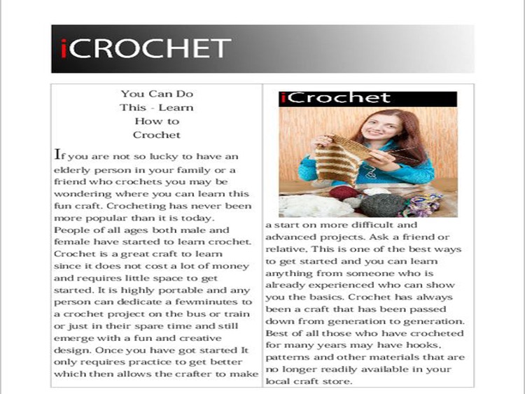 iCrochet - Learn Crochet Magazine