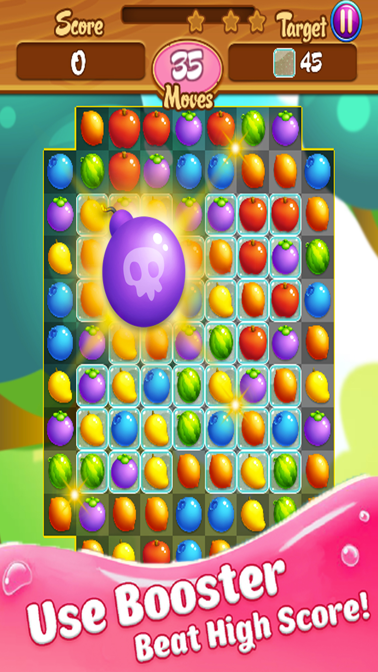 Fruits Crush Legend Delicious Sweetest Match 3 screenshot 4