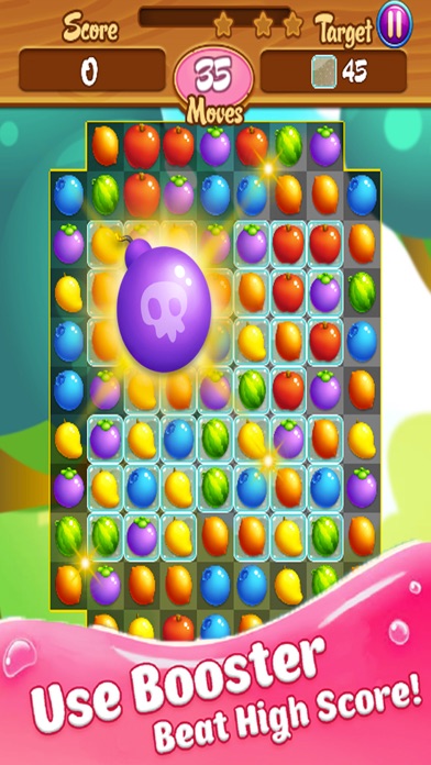 Fruits Crush Legend Delicious Sweetest Match 3 iPhone screenshot