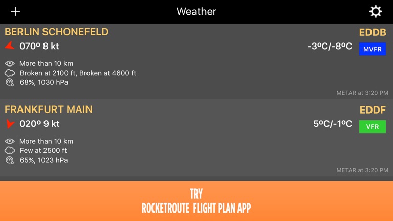 【图】RocketRoute Weather(截图2) 【图】RocketRoute Weather(截图2)