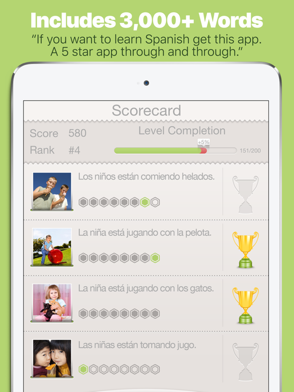 Learn Spanish with Lingo Arcade iPad screenshot