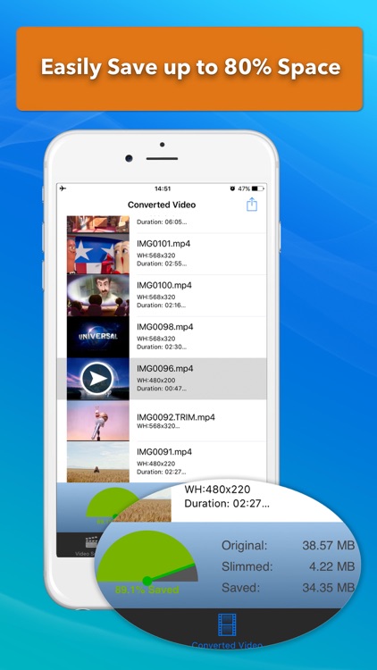 Video Slimmer: Shrink, trim, merge, rotate movies