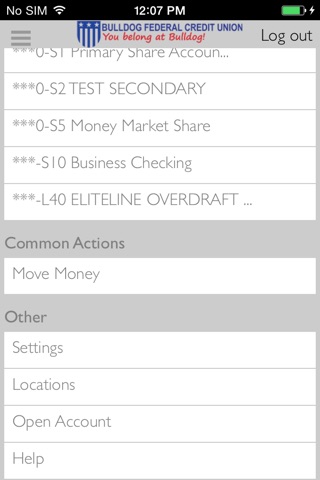 Bulldog FCU Mobile App screenshot 2