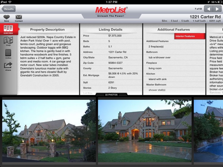 MLS PRO Real Estate for iPad