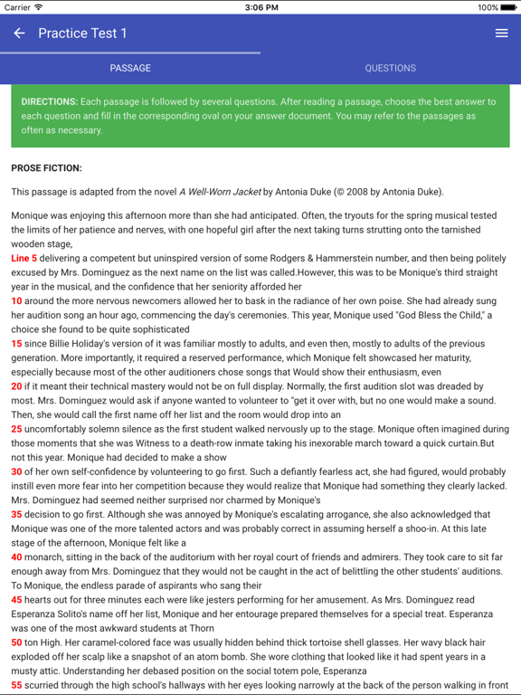 Screenshot #6 pour ACT Reading Preparation Mock Tests