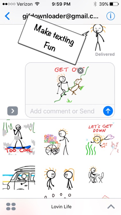 Stick Texting - Lovin Life Stickers for iMessage screenshot-4