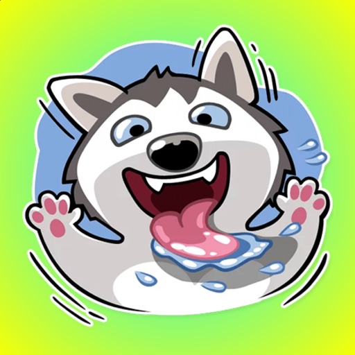 Polar Husky Dog Stickers