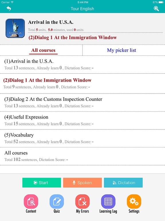 Abroad Tour English screenshot