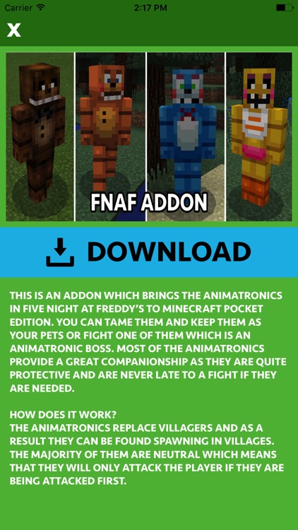 FNAF MOD FOR MINECRAFT PC GAME by Hoai Trinh Thi Le