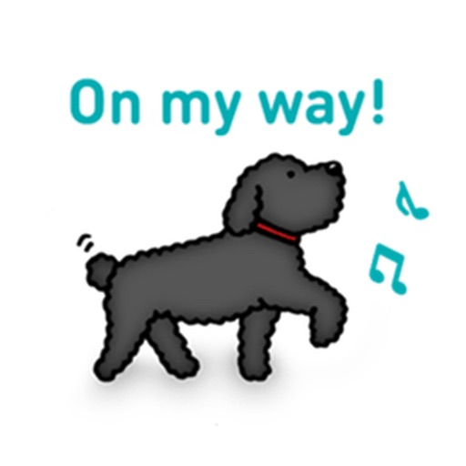 Cute Black Toy Poodle Stickers icon