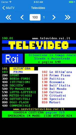 Captura de pantalla de MiaTV - Guida Canali TV en iPhone 3