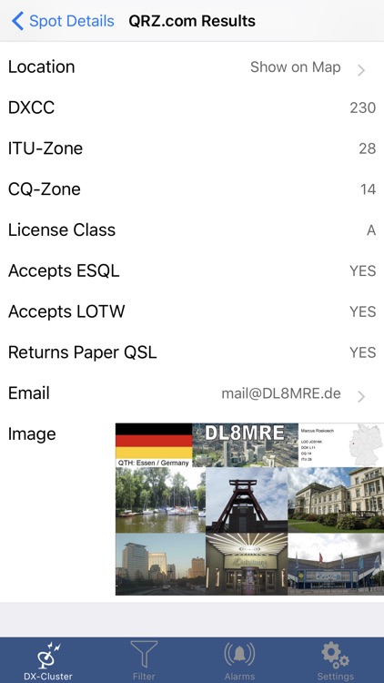 iCluster - The DX-Cluster database screenshot-3