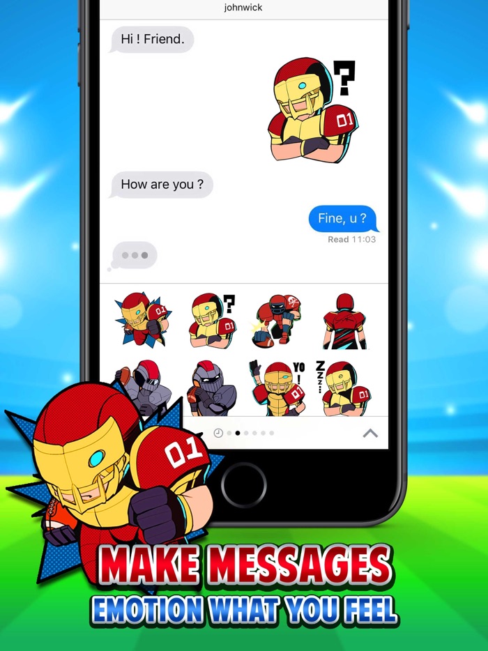 American football Sticker for iMessage