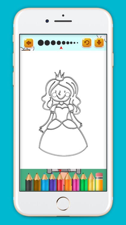 Princess & Fairy tale Coloring Book game for kids screenshot-4