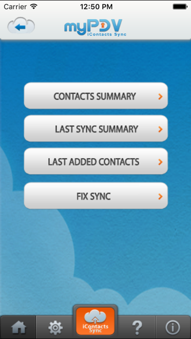 Screenshot #1 pour iContacts Sync - Backup and Manage your Contacts