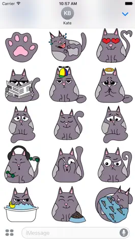 Game screenshot Fat cat Smoky - stickers with cats for iMessage. hack
