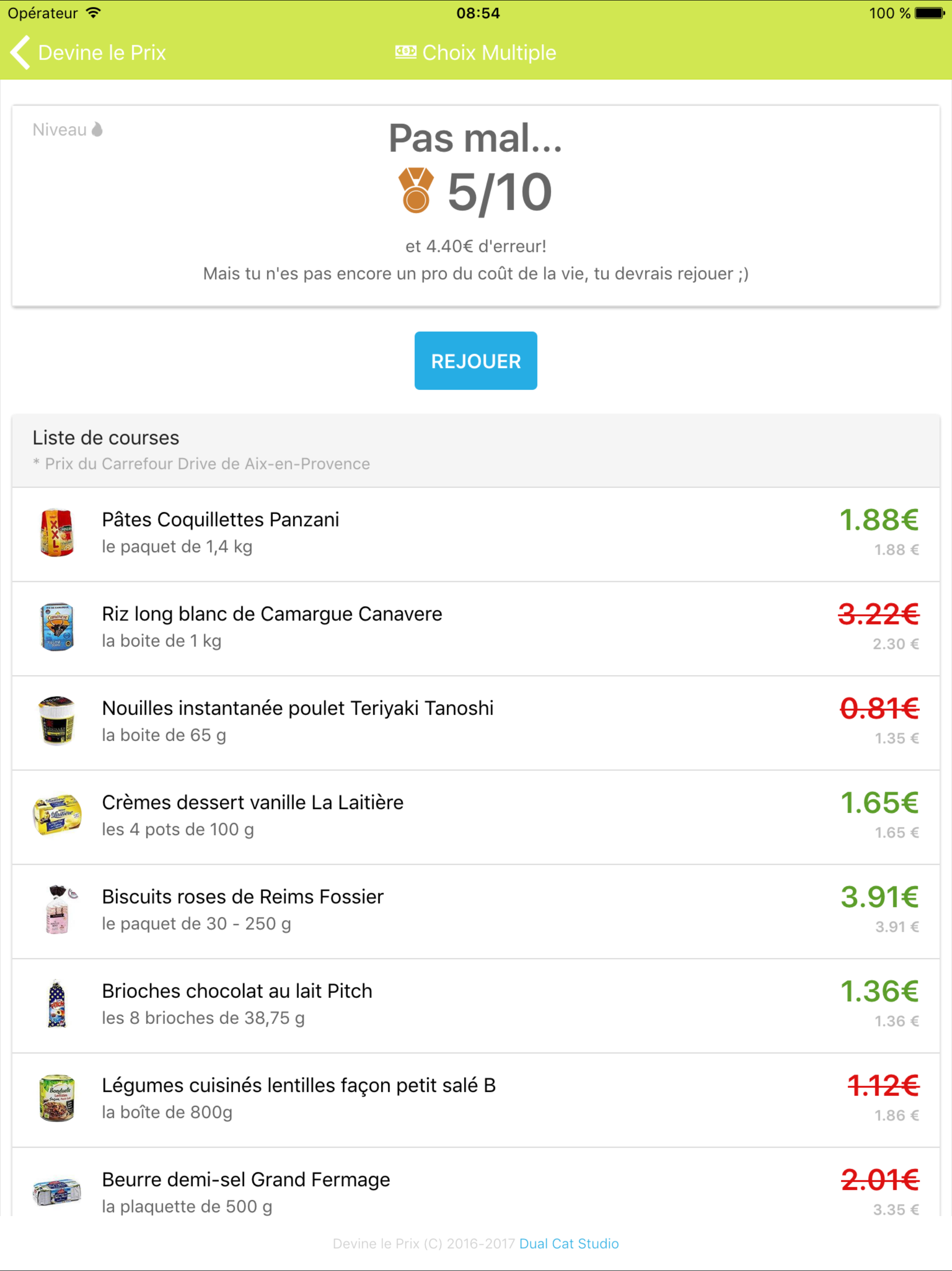 Devine le prix