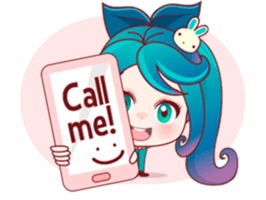 Mobile Girl Stickers