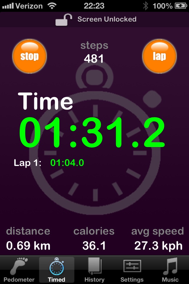 Pedometer screenshot 2