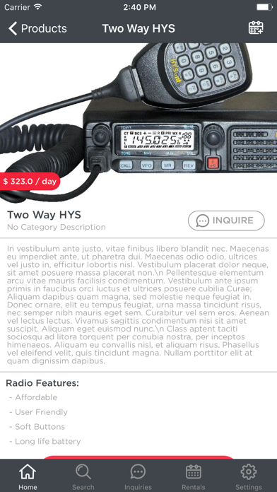 Screenshot #3 pour Radio One - Rent and Inquire radios from Radio1